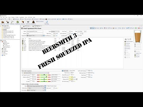 Creating a Beer Recipe with BeerSmith 3 Deschutes Fresh Squeezed IPA