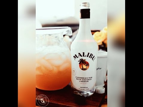 Malibu Rum with Pineapple Juice / Malibu Pineapple Punch!! / cocktail recipe