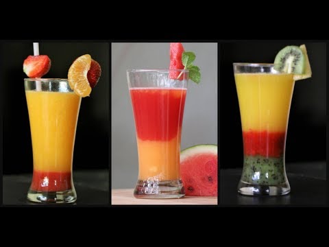 Mocktail Recipes | Mocktails for Kids | How to make simple layered fruit mocktails at home?