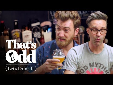 Rhett & Link Taste a Beer Made with Human Saliva | That's Odd, Let's Drink It