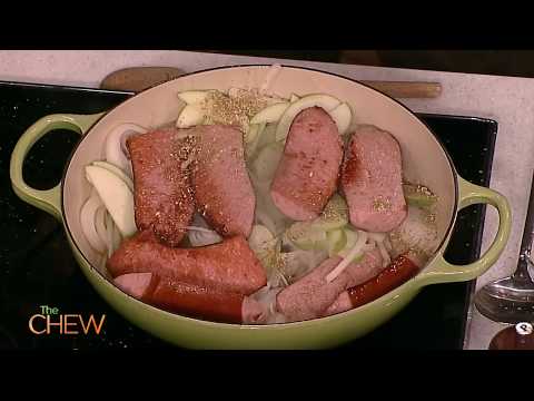 Michael Symon 5-in-5 Recipe: Kielbasa with Beer & Onions | The Chew