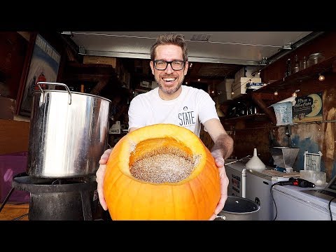 Making a beer in a pumpkin