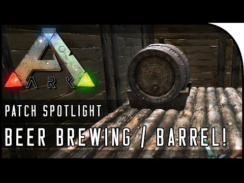 ARK: Survival Evolved HOW TO BREW BEER GAMEPLAY! (BEER BARREL, DRUNK, HANGOVER!)