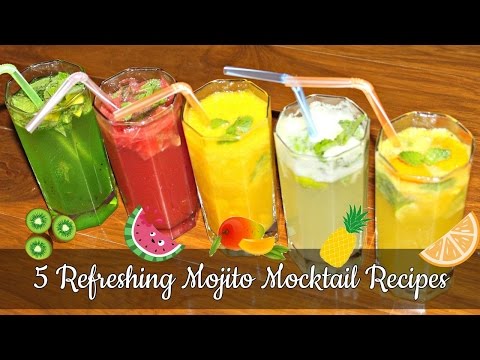 How To Make Mojito Mocktail | 5 Refreshing Summer Mocktail Recipes | Simple & Easy Summer Coolers