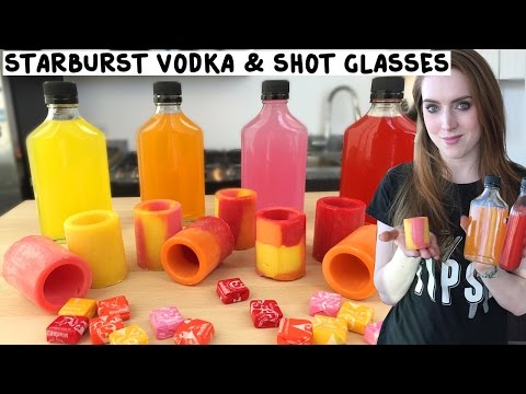 Starburst Vodka and Starburst Shots Glasses - Tipsy Bartender